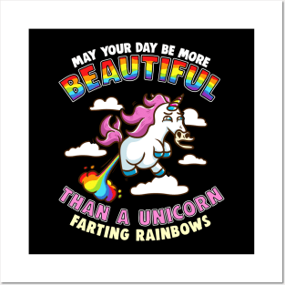 Beautiful Unicorn Farting Rainbows Posters and Art